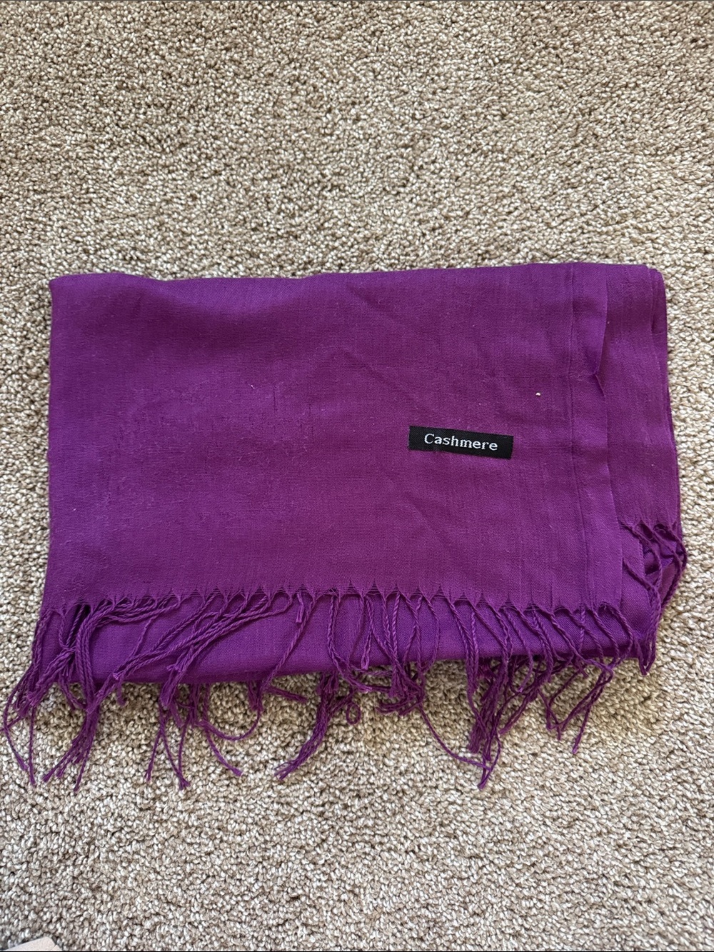 Purple Fringe Scarf